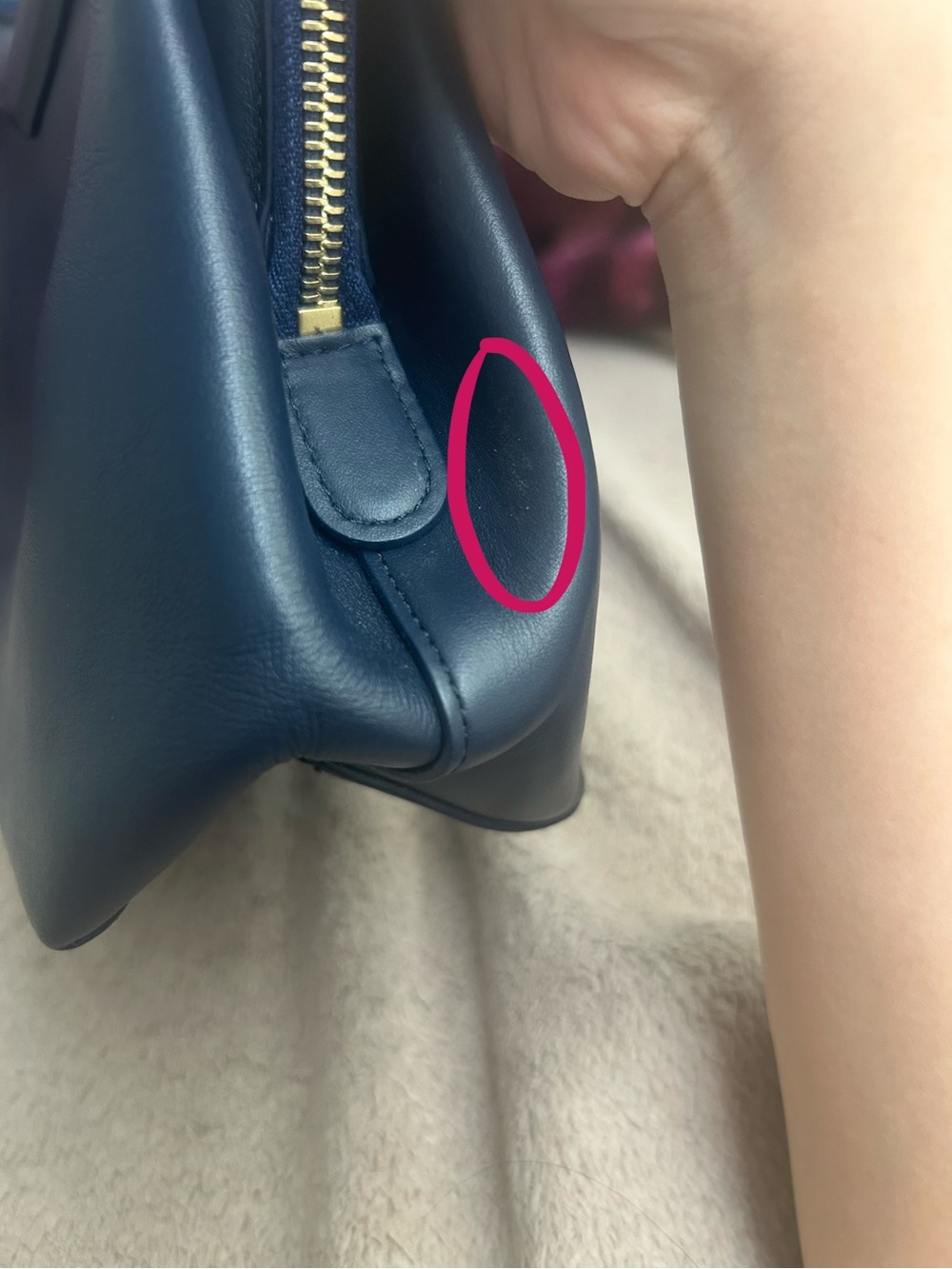 Mansur Gavriel M FRAME navy blue shoulder bag - Picture 11 of 11